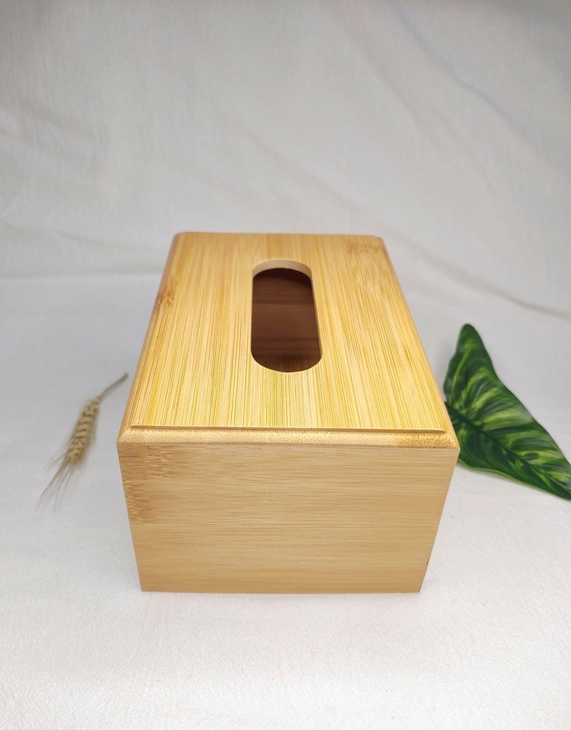 Bamboo Tissue Box, Table Napkins Tissue Paper Case 3