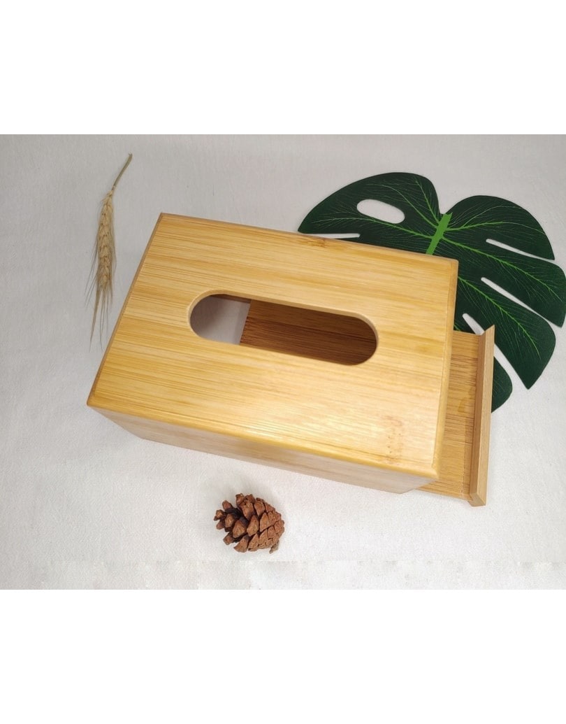 Bamboo Tissue Box, Table Napkins Tissue Paper Case 4