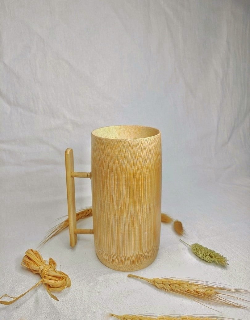Eco-Friendly Bamboo Beer Cup With Handle - AhaBamboo